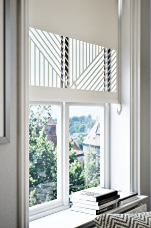 Lazer Kesim Mat Stor Perde, Lazer Kesimli Klasik Serisi, C-151001 Beyaz Renk