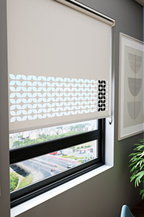 Lazer Kesim Mat Stor Perde, Lazer Kesimli Klasik Serisi, C-171001 Beyaz Renk