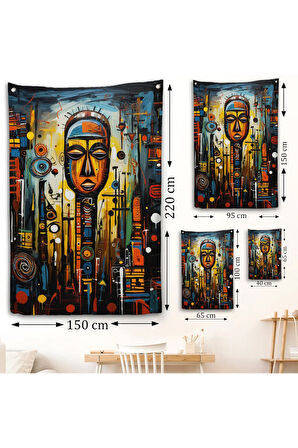 Afrika Motifli Duvar Örtüsü-7692