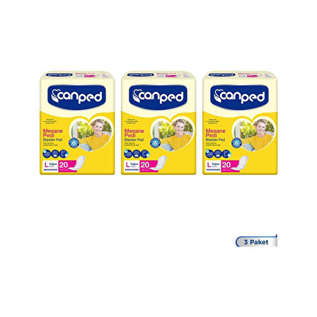 Canped Yoğun Emici Mesane Pedi - Sızmayı Önleyen, 60 Adet, L Beden