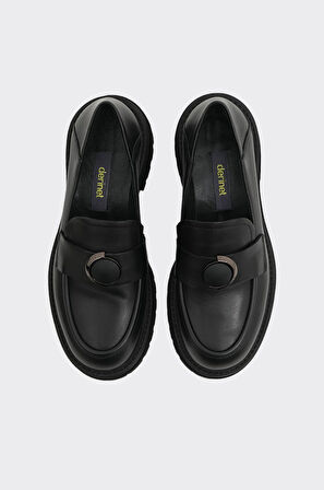 Hakiki Deri Kadın Tokalı Casual Ayakkabı