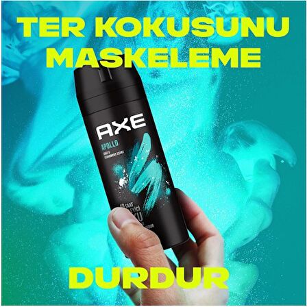 Axe Erkek Sprey Deodorant Apollo 48 Saat Etkileyici Koku Vücut Spreyi 150 Ml X3 Adet