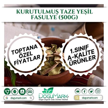 DoğuMark - Kurutulmuş Taze Yeşil Fasulye (500g)