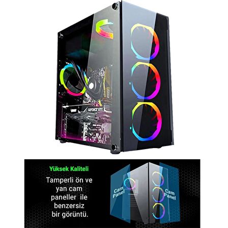 Zeiron Prime X50 AMD 5500 16 GB DDR4 RAM 512 GB SSD NVIDIA GeForce RTX 3050 FreeDos Masaüstü Bilgisayar 