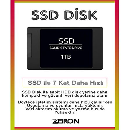 Zeiron Sp50 Intel i5 10400F 16 GB DDR4 RAM 1 TB SSD 1 TB HDD NVIDIA GeForce GTX 1050 Ti FreeDos Masaüstü Bilgisayar 