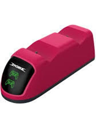 Dobe Ps5 Şarj Istayonu Kırmızı Göstergeli Stardust Red Handle Dual Charger Base TP5-0515R Red Ps5 Charger