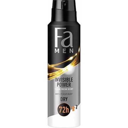 Fa Men Invisible Power Terleme Karşıtı Erkek Deosprey 150 Ml