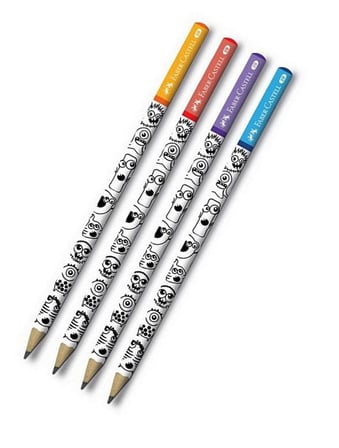 Kurşun Kalem Yuvarlak 4 Adet Faber Castell Doodle Kurşun Kalem 2B Kurşun Kalem