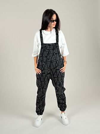 Üçgen Desenli Kadın Salopet COC1100