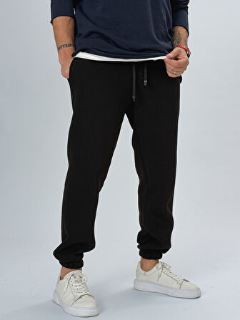 Şardonlu Siyah Erkek Jogger Eşofman COC2556