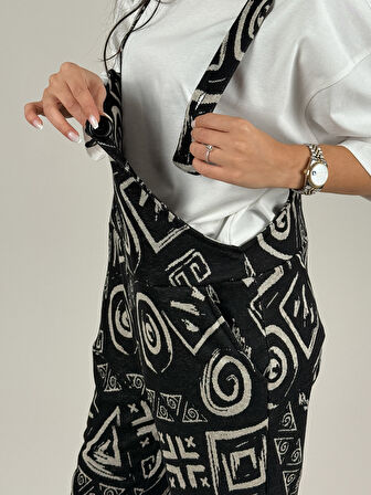 Spiral Desenli Kadın Salopet COC1099