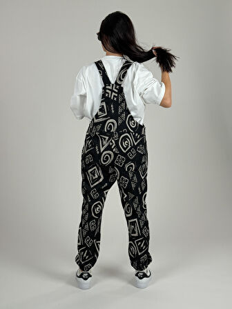 Spiral Desenli Kadın Salopet COC1099