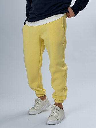 Şardonlu Sarı Erkek Jogger Eşofman COC2555