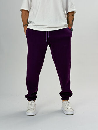 Şardonlu Mor Erkek Jogger Eşofman COC2554