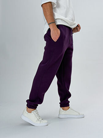Şardonlu Mor Erkek Jogger Eşofman COC2554