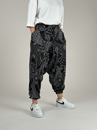 Etnik Desenli Kadın Şalvar Pantolon COC1095