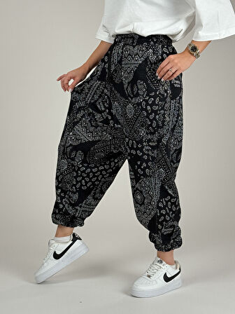 Etnik Desenli Kadın Şalvar Pantolon COC1095