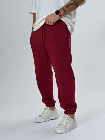 Şardonlu Bordo Erkek Jogger Eşofman COC2550