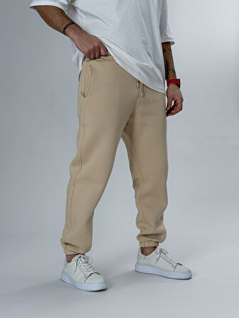 Şardonlu Bej Erkek Jogger Eşofman COC2549