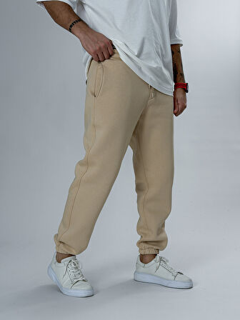 Şardonlu Bej Erkek Jogger Eşofman COC2549
