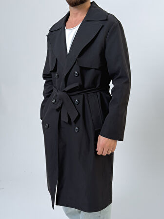 Siyah Erkek Trençkot COC2548