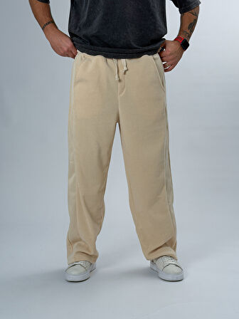Oversize Bej Erkek Baggy Pantolon COC2546