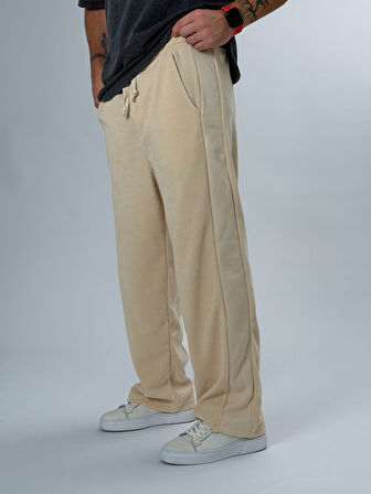 Oversize Bej Erkek Baggy Pantolon COC2546