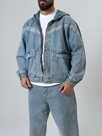 Tasarım Erkek Kot Ceket COC2545