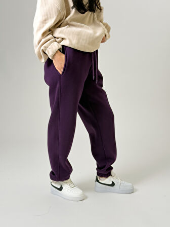 Şardonlu Mor Kadın Jogger Eşofman COC2541