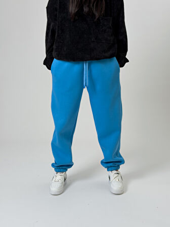 Şardonlu Mavi Kadın Jogger Eşofman COC2540