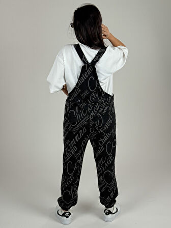 El Yazılı Salopet Kadın Jogger COC1085