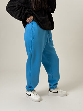 Şardonlu Mavi Kadın Jogger Eşofman COC2540