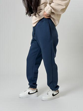 Şardonlu Lacivert Kadın Jogger Eşofman COC2539