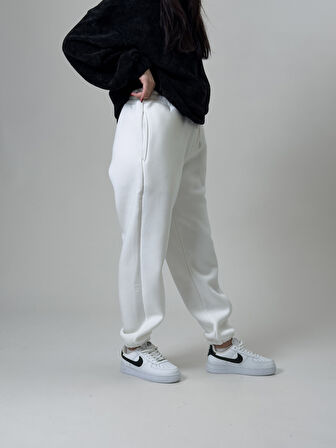 Şardonlu Ekru Kadın Jogger Eşofman COC2538