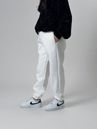 Şardonlu Ekru Kadın Jogger Eşofman COC2538