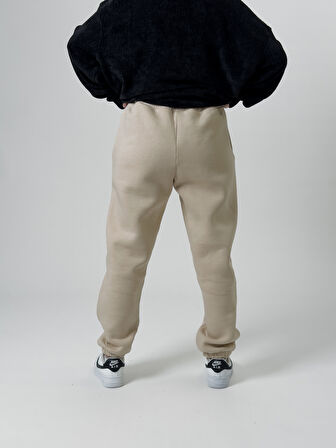 Şardonlu Bej Kadın Jogger Eşofman COC2536