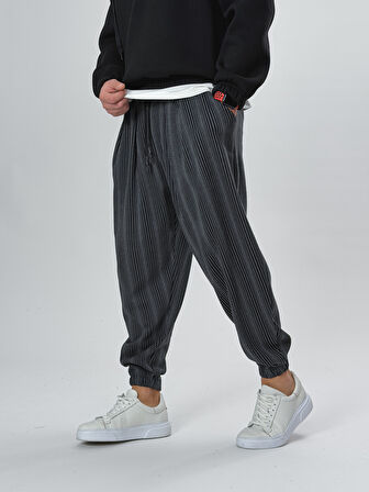 İnce Çizgili Pileli Erkek Yarım Şalvar COC2535