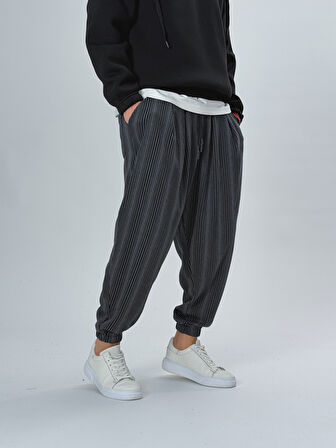 İnce Çizgili Pileli Erkek Yarım Şalvar COC2535