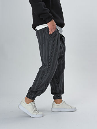 İnce Çizgili Pileli Erkek Yarım Şalvar COC2535