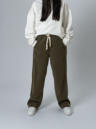 Oversize Haki Kadın Baggy Eşofman COC2533