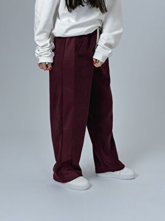Oversize Bordo Kadın Baggy Eşofman COC2531