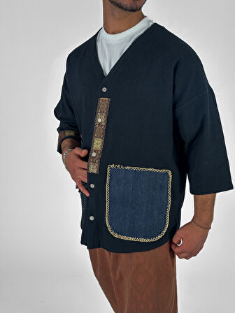 Tasarım Siyah Erkek Gömlek COC1073