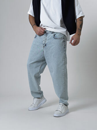 Boyfriend Buz Mavisi Erkek Kot Pantolon COC2526