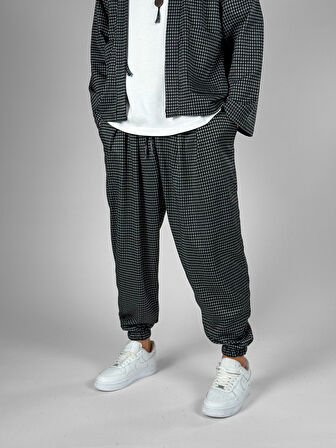 Desenli Gri Beyaz Erkek Takım COC1067