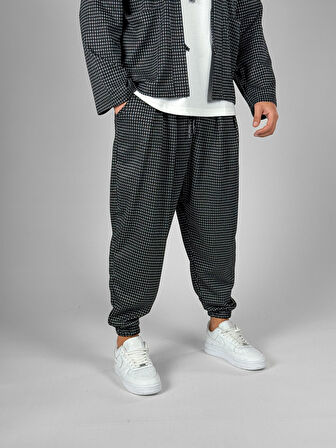 Desenli Gri Beyaz Erkek Takım COC1067