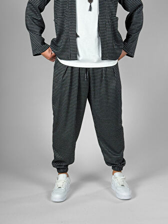 Desenli Gri Beyaz Erkek Takım COC1067