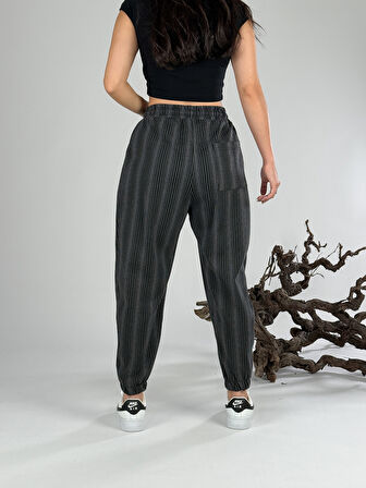 Çizgili Kadın Jogger Pantolon COC1064
