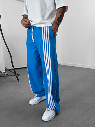 Şeritli Mavi Erkek Baggy Pantolon COC1061