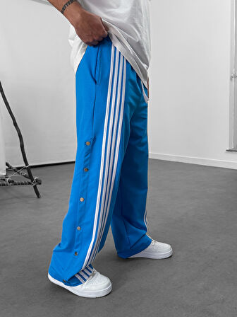Şeritli Mavi Erkek Baggy Pantolon COC1061
