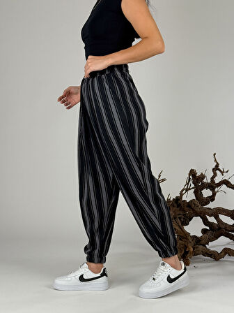 Dik Çizgi Pileli Kadın Jogger Pantolon COC1053